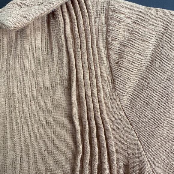 BELLE CHIARA | Organic Cotton Gauze Pintuck Detail Girls Collared Dress | Size 8 - Picture 8 of 9